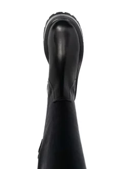 Versace 1B000 BLACK Bottes En Cuir Femme -Pas Cher Versace Boutique 16808048 34278313 600