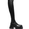 Versace 1B000 BLACK Bottes En Cuir Femme