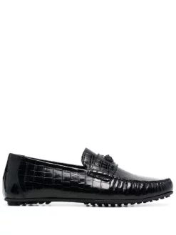 Versace Mocassins La Medusa En Cuir 1B090 NERO-NERO