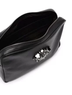 Versace 1B00E BLACK+RUTHENIUM Pochette Medusa Head Homme -Pas Cher Versace Boutique 16808106 33405963 600