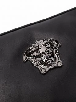 Versace 1B00E BLACK+RUTHENIUM Pochette Medusa Head Homme -Pas Cher Versace Boutique 16808106 33406347 600