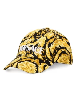 ( Access Edit ) Versace Casquette à Imprimé Baroque 5B000 BLACK + GOLD -Pas Cher Versace Boutique 16808112 37844709 600