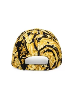 ( Access Edit ) Versace Casquette à Imprimé Baroque 5B000 BLACK + GOLD -Pas Cher Versace Boutique 16808112 37844711 600