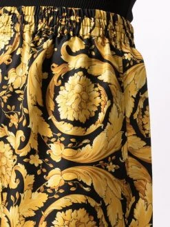 Versace Short à Imprimé Barocco A7900 GOLD+PRINT -Pas Cher Versace Boutique 16816662 33448456 600