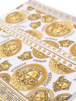 Versace Z7010 WHITE GOLD Lot De Taies D'oreiller à Logo Imprimé Femme -Pas Cher Versace Boutique 16816736 34622464 600