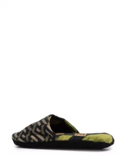 Versace Chaussons à Logo Brodé Z7150 KHAKI -Pas Cher Versace Boutique 16816738 36224219 600