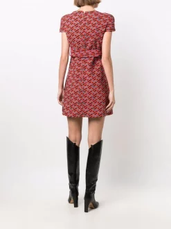 Versace Robe Courte à Logo Greca Imprimé Femme -Pas Cher Versace Boutique 16816857 35984841 600