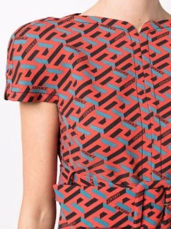 Versace Robe Courte à Logo Greca Imprimé Femme -Pas Cher Versace Boutique 16816857 35984844 600