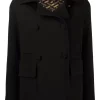 Versace Manteau à Simple Boutonnage 1B000 BLACK