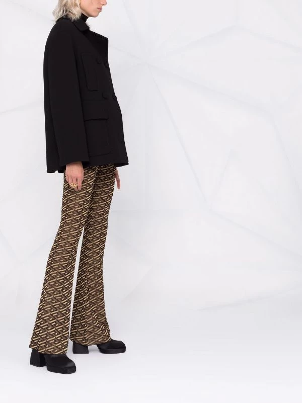 Versace Manteau à Simple Boutonnage 1B000 BLACK 4 Versace Manteau à Simple Boutonnage 1B000 BLACK – Image 4