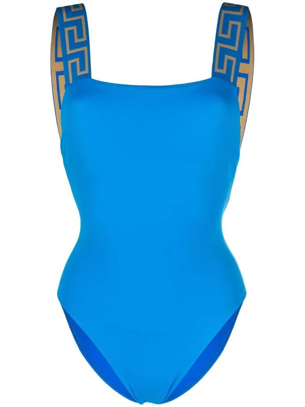 ( Positively Conscious ) Versace 1V390 BLUE Maillot De Bain à Motif Greca Femme 1 ( Positively Conscious ) Versace 1V390 BLUE Maillot De Bain à Motif Greca Femme