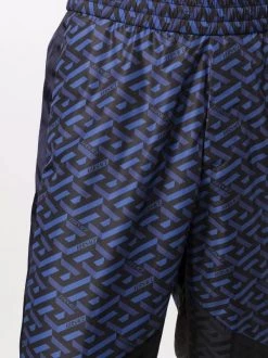 Versace Pantalon De Jogging à Logo Imprimé 2B240 BLACK+BLUE -Pas Cher Versace Boutique 16816925 34612906 600