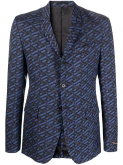 Versace Blazer à Imprimé La Greca Homme