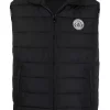 ( Access Edit ) Versace 1B000 BLACK Veste Matelassée à Patch Logo Homme