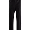 Versace Pantalon En Satin à Logo Brodé 1B000 BLACK