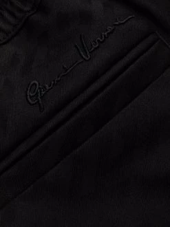 Versace Pantalon En Satin à Logo Brodé 1B000 BLACK -Pas Cher Versace Boutique 16816933 34327014 600