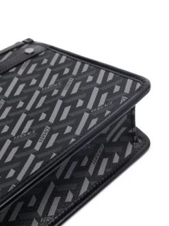 Versace 5B05E NERO+GRIGIO+RUTENIO Sacoche La Greca Homme -Pas Cher Versace Boutique 16816935 35512881 600