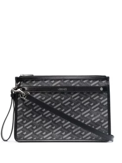 Versace 5B05E NERO+GRIGIO+RUTENIO Sacoche La Greca Homme