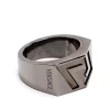 Versace 3J080 RUTHENIUM Bague La Greca Gravée Homme