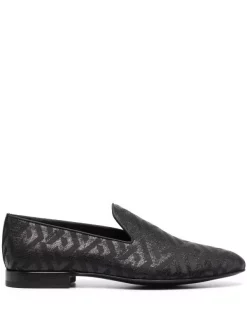 Versace Chaussons En Jacquard 1B000 NERO