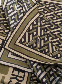 Versace écharpe En Soie à Imprimé Géométrique Femme -Pas Cher Versace Boutique 16816953 34194133 600