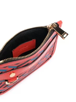 Versace Pochette En Cuir La Greca 5R08V ORANGE PEEL + REGAL BLUE ORO -Pas Cher Versace Boutique 16816968 35895622 600