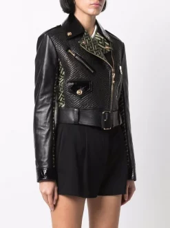 Versace Veste De Moto La Greca Femme -Pas Cher Versace Boutique 16817227 36420932 600