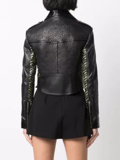 Versace Veste De Moto La Greca Femme -Pas Cher Versace Boutique 16817227 36422277 600