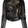 Versace Veste De Moto La Greca Femme
