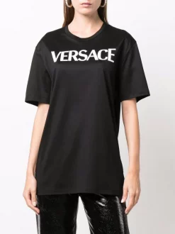 Versace T-shirt Medusa à Logo Imprimé Femme -Pas Cher Versace Boutique 16817246 34899298 600