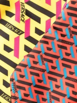 ( Positively Conscious ) Versace 5R080 ORANGEPEEL+REGAL BLUE Maillot De Bain à Imprimé Géométrique Femme -Pas Cher Versace Boutique 16817276 34805682 600