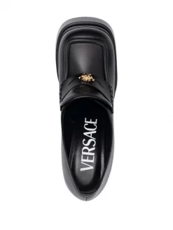 Versace 1B00V NERO ORO VERSAGE Escarpins Juno à Plateforme Femme -Pas Cher Versace Boutique 16817298 35444950 600