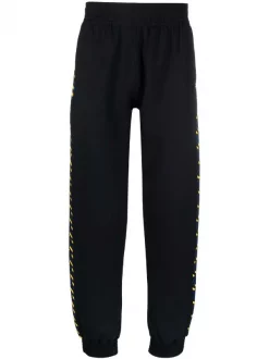 Versace 5B140 BLACK Pantalon De Jogging La Greca Imprimé Homme