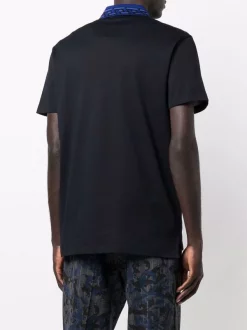 Versace Polo En Maille Intarsia à Manches Courtes 1U610 BLUE 8 Versace Polo En Maille Intarsia à Manches Courtes 1U610 BLUE -Pas Cher Versace Boutique 16817338 34022928 600