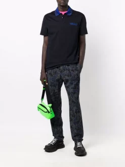 Versace Polo En Maille Intarsia à Manches Courtes 1U610 BLUE 7 Versace Polo En Maille Intarsia à Manches Courtes 1U610 BLUE -Pas Cher Versace Boutique 16817338 34024697 600