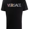 ( Positively Conscious ) Versace T-shirt En Coton à Logo Brodé Homme