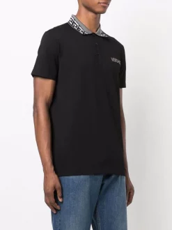 Versace Polo à Col Contrastant Homme -Pas Cher Versace Boutique 16817359 33916589 600