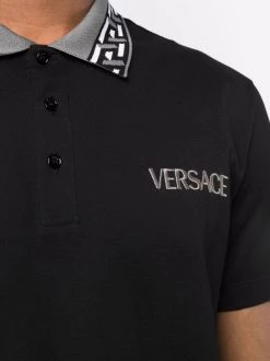 Versace Polo à Col Contrastant Homme -Pas Cher Versace Boutique 16817359 33918073 600