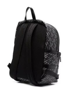 Versace 5B05E Black+Gray-Ruthenium Sac à Dos En Cuir à Logo Imprimé Homme 7 Versace 5B05E Black+Gray-Ruthenium Sac à Dos En Cuir à Logo Imprimé Homme -Pas Cher Versace Boutique 16817365 35500699 600