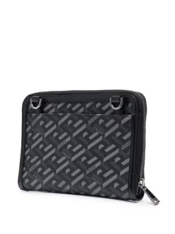 Versace Pochette Greca En Cuir à Logo Imprimé Homme -Pas Cher Versace Boutique 16817367 35941584 600