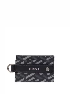 Versace Porte-cartes La Greca 5B05E BLACK+GREY
