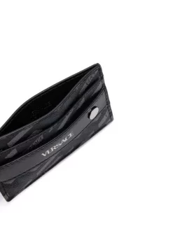 Versace Porte-cartes La Greca 5B05E BLACK+GREY -Pas Cher Versace Boutique 16817370 35487472 600