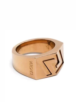 Versace 3J000 VERSACE GOLD Bague La Greca Gravée Homme
