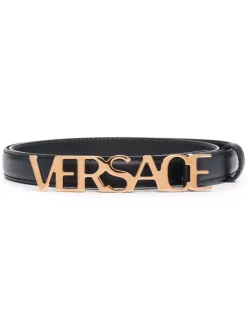 Versace 1B00V BLACK Ceinture à Boucle Logo Homme