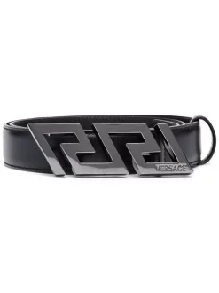 Versace Ceinture à Boucle Greca 1B00E BLACK