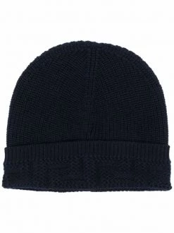 Versace 1U610 NAVY Bonnet En Maille Homme