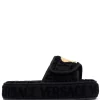 Versace Claquettes à Logo Embossé Z4800 BLACK