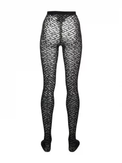 Versace Collants La Greca 1B000 BLACK -Pas Cher Versace Boutique 16818184 34924070 600