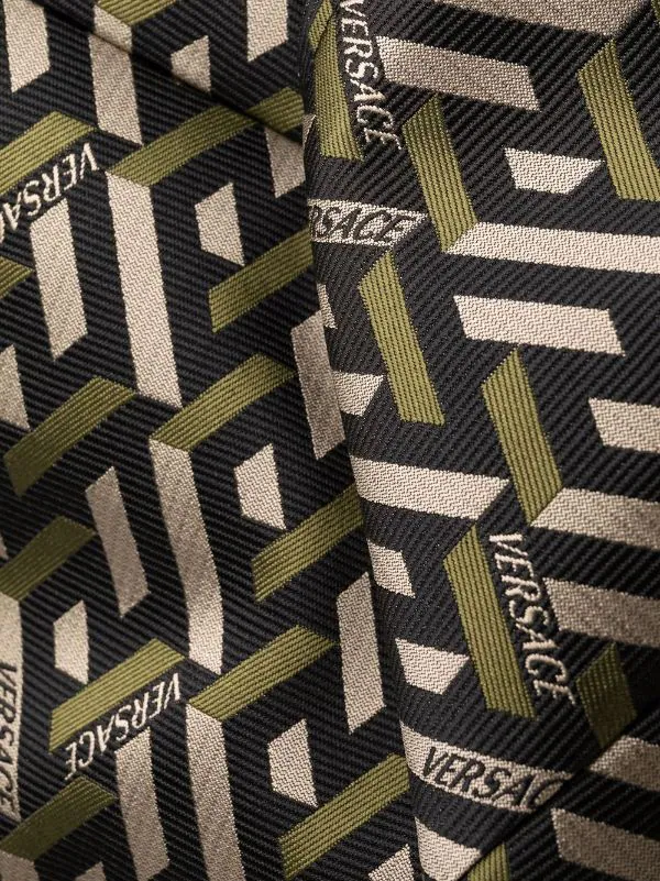 Versace 2B450 Robe évasée à Motif En Jacquard Femme 7 Versace 2B450 Robe évasée à Motif En Jacquard Femme – Image 7