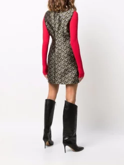 Versace 2B450 Robe évasée à Motif En Jacquard Femme 10 Versace 2B450 Robe évasée à Motif En Jacquard Femme -Pas Cher Versace Boutique 16818186 34797228 600